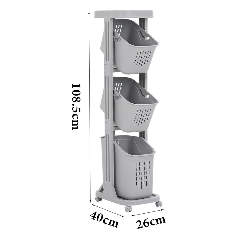 Lifeideas 4-Tier Laundry Storage  with Wheels