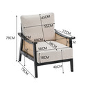 Livingandhome Mid Century Woven Rattan Armchair