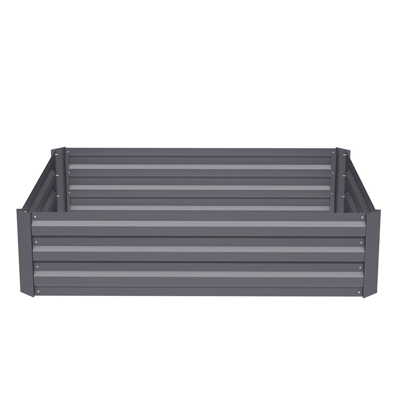 Livingandhome Galvanized Steel Square Raised Garden Bed Planter Box