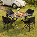 Breeins 90cm/120cm Portable Folding Camping Table with 4 or 6 Chairs