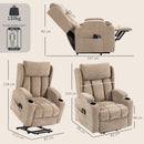 HOMCOM Power Recliner Chair W/ Massage And Heat, Electric Lift Chair, Brown