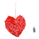 Livingandhome LED Light Red Feather Creative Hanging Ornament