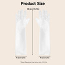 Elegant Mid-length Satin Gloves White
