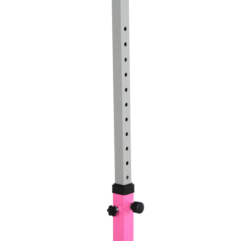 HOMCOM Childs  Gymnastics Horizontal Bar- Pink