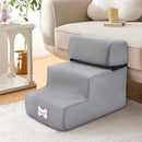 Livingandhome 3-step Upholstered Pet Stairs