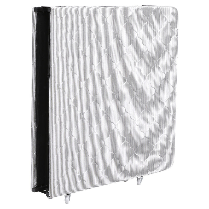 Livingandhome Steel Frame Folding Rollaway Bed with 4 Wheels