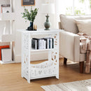 Livingandhome Modern 2-Tier Sofa Side Table