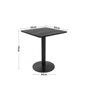 Livingandhome Square Cafe Table with Metal Base