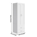 Livingandhome Modern 2-Door Wardrobe