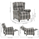 Livingandhome Linen Upholstered Recliner Armchair