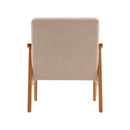 Livingandhome Modern Upholstered Armchair with Wooden Frame