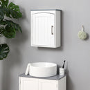 Kleankin Wall Mounted Bathroom Cabinet With Adjustable Shelf, Light Grey