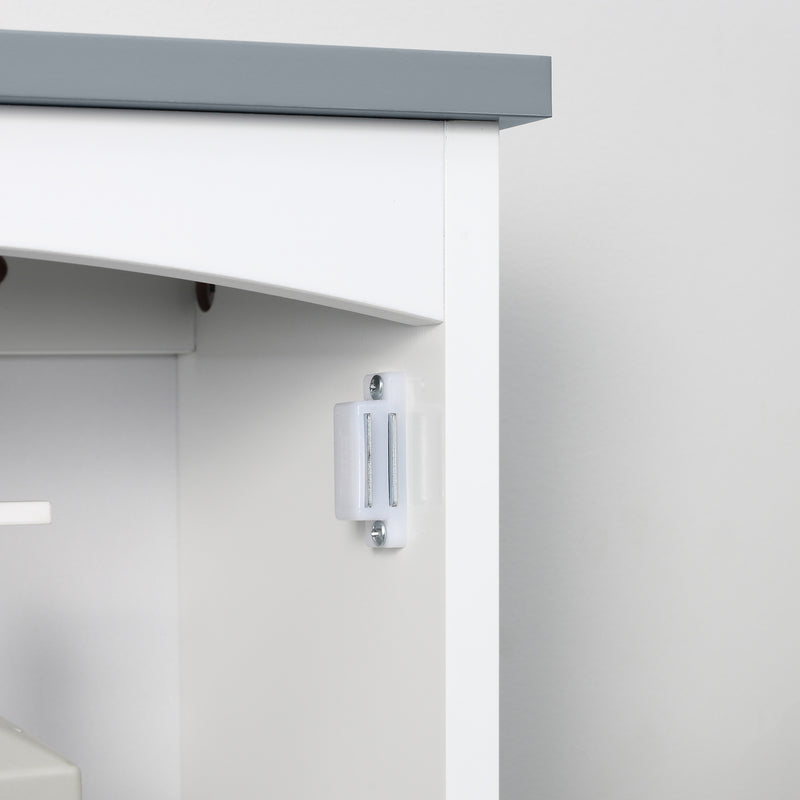 Kleankin Wall Mounted Bathroom Cabinet With Adjustable Shelf, Light Grey