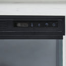 3-Sided Electric Fireplace TV Stand with Glass Door Closed Storage