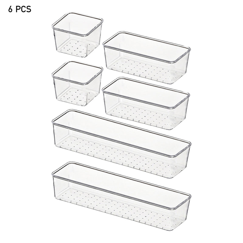 Lifeideas Set of 6 Transparent Desktop Organisers