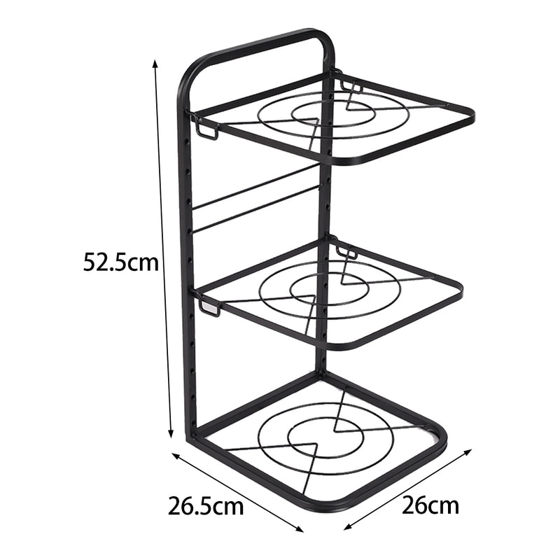 Lifeideas Kitchen Pot Pan Organizer Rack Adjustable Cookware Holder Stand