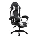 Livingandhome High Back Reclining Gaming Chair with Footrest