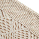Modishion Almond Beige Knitted Shoulder Bag Hollow Tote Bag Handbag