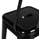 Livingandhome Set of 4 Metal Frame Industrial Style High Chair Bar Stool