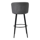 Livingandhome Pair of Modern Linen Bar Chairs