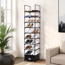 Livingandhome 10-Tier Shoe Rack with a Storage Box