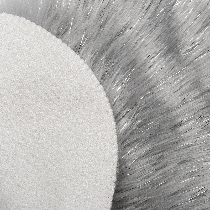 Lifeideas Heart Shaped Super Soft Shaggy Area Rug Grey