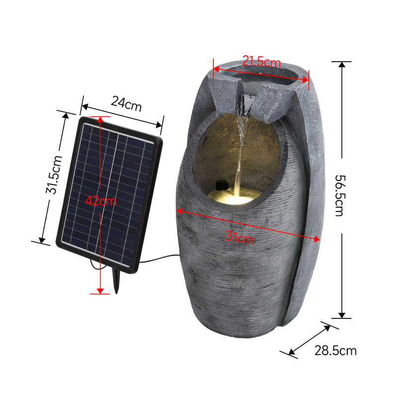 Breeins Outdoor Solar-Powered Water Fountain Rockery Decor