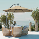 Outsunny 3(m) Garden Cantilever Parasol with Crank Aluminium Frame