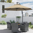 Outsunny 3(m) Garden Cantilever Parasol with Crank Aluminium Frame