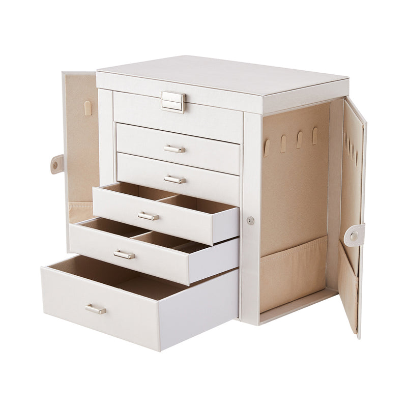 Sheonly Large Jewellery Box with Drawers and Mirror