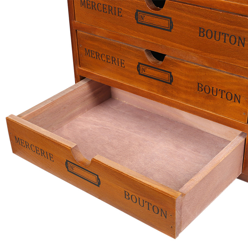 Lifeideas Rustic 4-Drawer Wooden Organizer Box