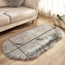 Lifeideas Oval Super Soft Shaggy Area Rug Grey