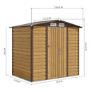 Breeins Outdoor Galvanized Steel Tawny Storage Shed 6ft X 4ft