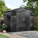Breeins 8x5.7FT Metal Apex Roof Garden Storage Shed
