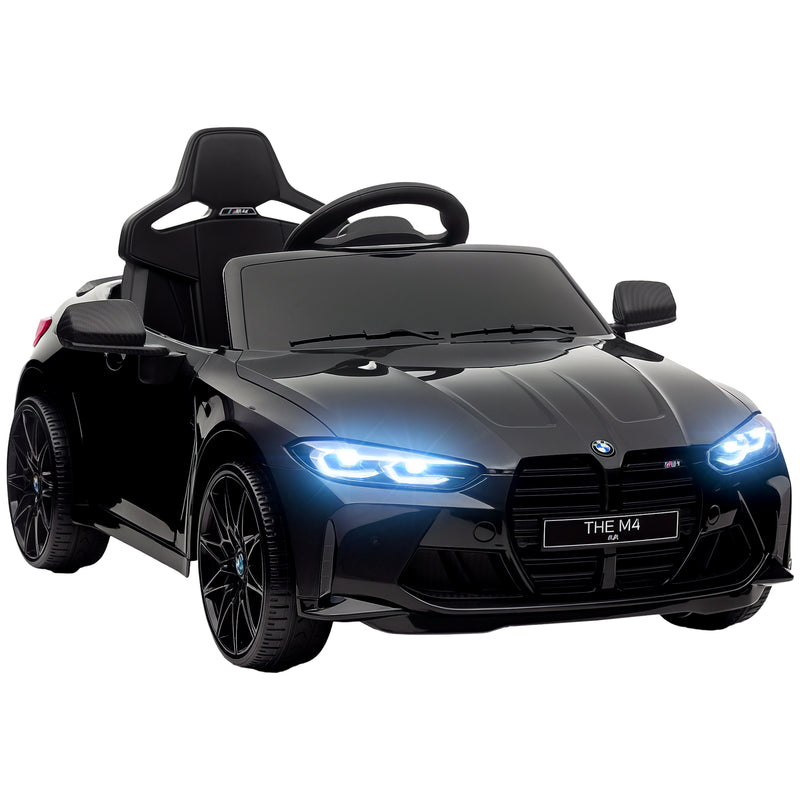 AIYAPLAY 12V Yellow BMW M4 Licensed Kids Electric Car w/ Remote, Suspension