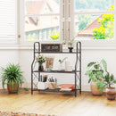 Outsunny 3-Tier Metal Plant Stand, Ladder Shelf Potted Plants Display