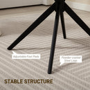 HOMCOM 360 Degree Swivel Accent Chair, Teddy Fleece Fabric Armchair for Bedroom