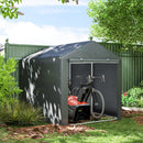 Outsunny 1.6 x 2.2m Garden Storage Shed Portable Shed Tent, Dark Grey