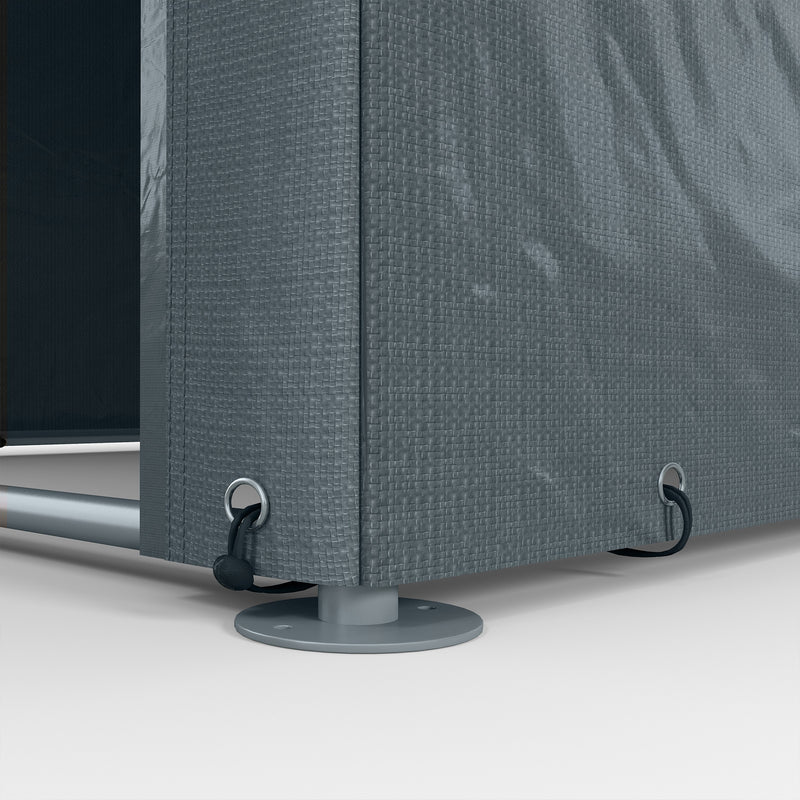 Outsunny 1.6 x 2.2m Garden Storage Shed Portable Shed Tent, Dark Grey