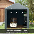 Outsunny 1.6 x 2.2m Garden Storage Shed Portable Shed Tent, Dark Grey