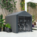 Outsunny 1.6 x 2.2m Garden Storage Shed Portable Shed Tent, Dark Grey