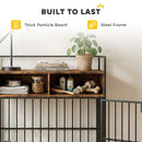 PawHut Dog Crate Furniture, Dog Cage With Rotatable Feeding Station