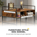 PawHut Dog Crate Furniture, Dog Cage With Rotatable Feeding Station