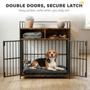 PawHut Dog Crate Furniture, Dog Cage With Rotatable Feeding Station