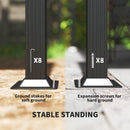 Outsunny Pergola with Retractable Roof and Aluminium Frame - Khaki