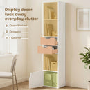 HOMCOM Bookcase With Drawers Adjustable Shelf 158 Cm White