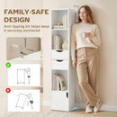 HOMCOM Bookcase With Drawers Adjustable Shelf 158 Cm White