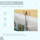 HOMCOM 2 In 1 Wooden Toy Box, Seat Storage Bench - White