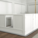 PawHut Dog Whelping Box with Whelping Pad, Adjustable Entrance - White