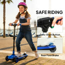 AIYAPLAY Electric Scooter For Age 6-10, 3 Wheel Foldable Kids Scooter, Blue